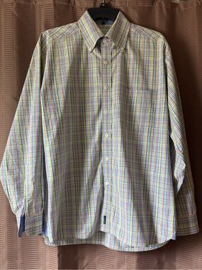 Alex Cannon Men's Long-Sleeve Multi-Color Plaid Dress Shirt